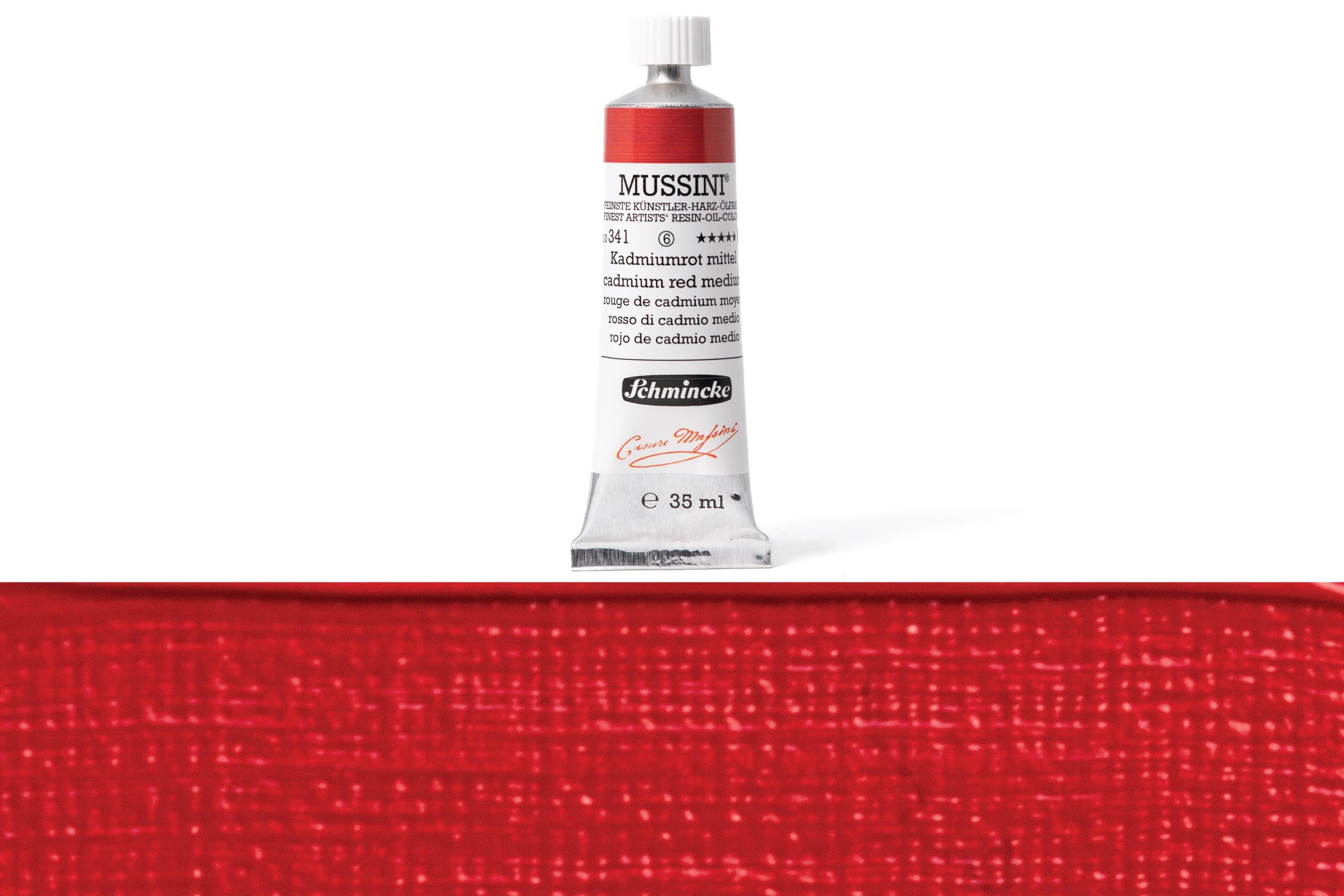 Schmincke - Mussini Oil Colors, 35 mL, #341 Cadmium Red Medium - St. Louis Art Supply