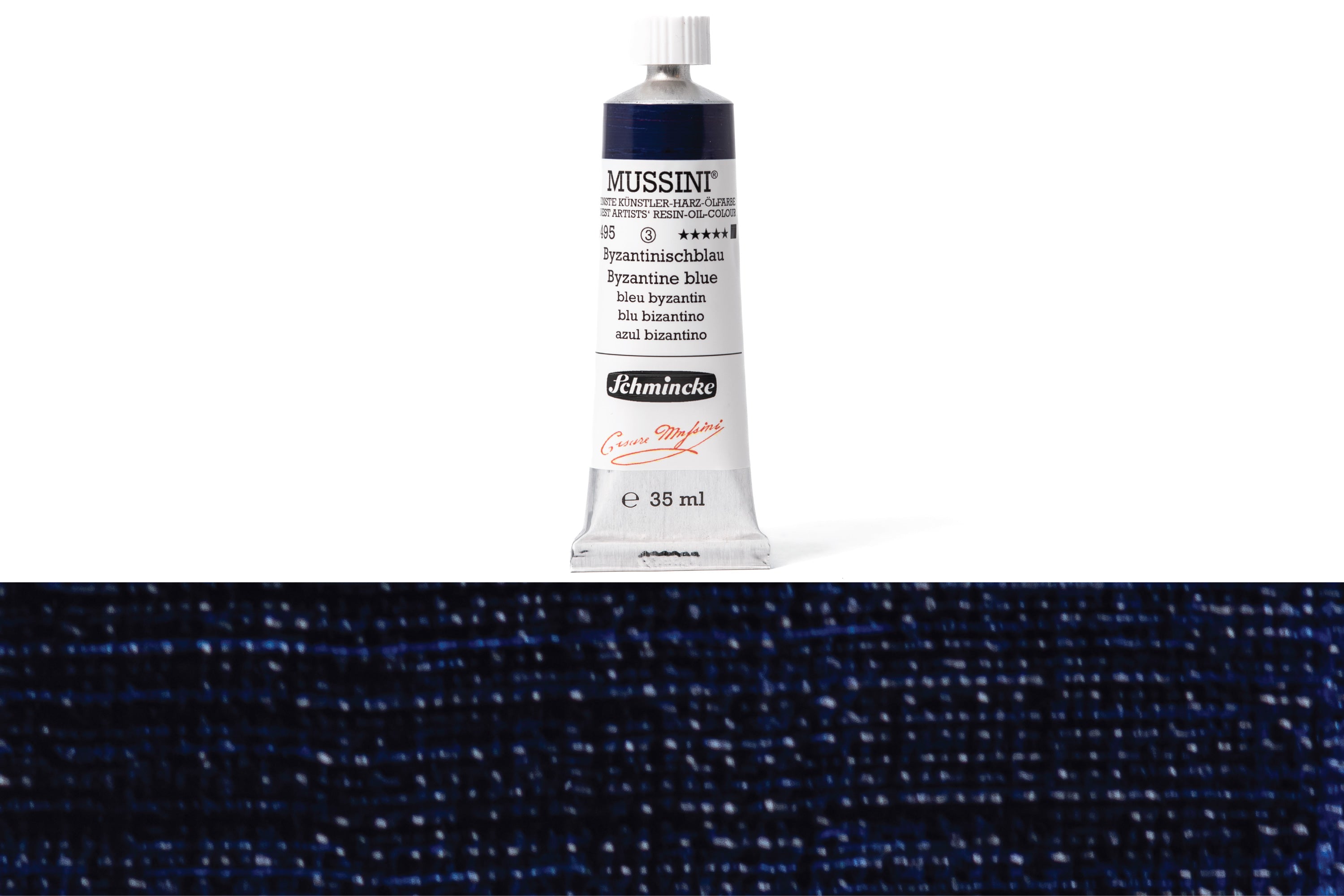Schmincke - Mussini Oil Colors, 35 mL, #495 Byzantine Blue - St. Louis Art Supply