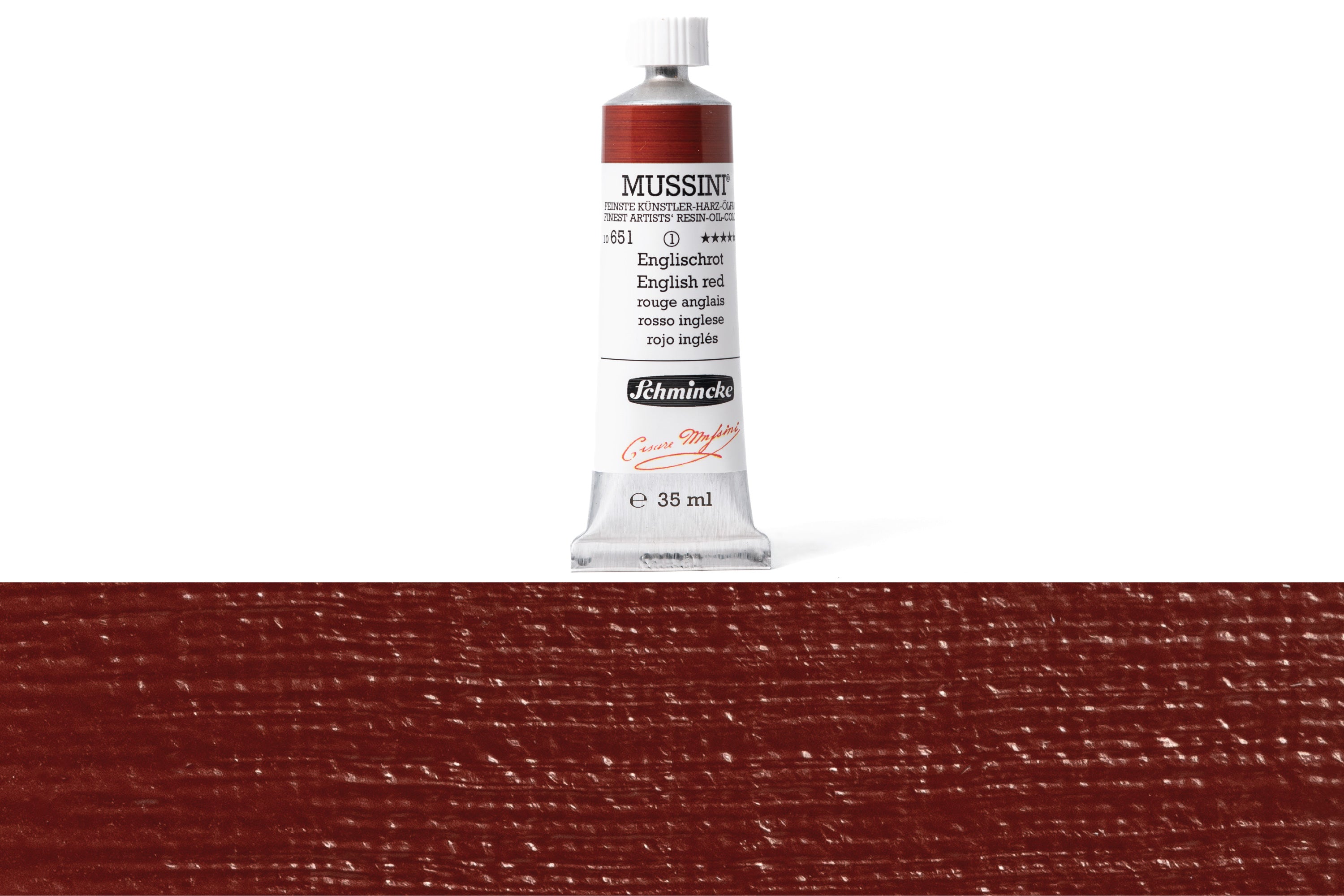 Schmincke - Mussini Oil Colors, 35 mL, #651 English Red - St. Louis Art Supply