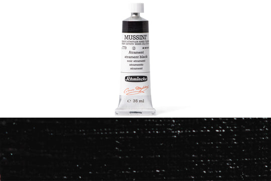 Schmincke - Mussini Oil Colors, 35 mL, #779 Atrament Black - St. Louis Art Supply