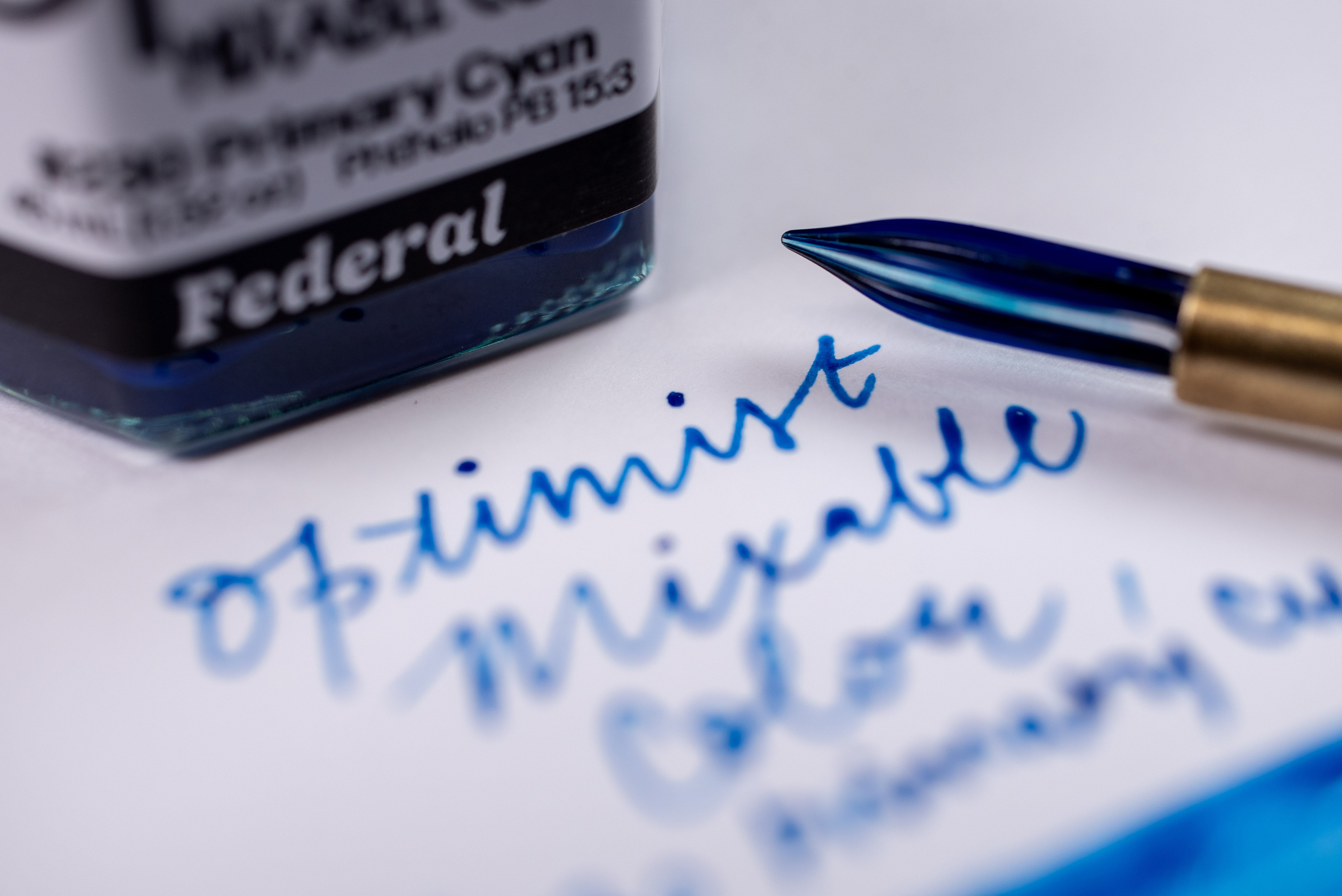 Optimist Pigment Ink, #230 Primary Cyan, 45 mL Inkwell