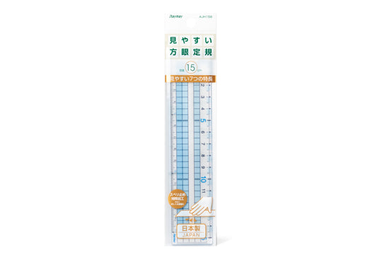 Raymay - Raymay Grid Ruler, 15 cm - St. Louis Art Supply