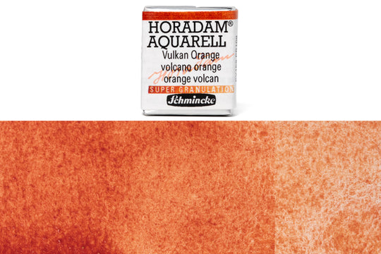 Schmincke - Supergranulation Watercolor Half Pan, #912 Volcano Orange - St. Louis Art Supply