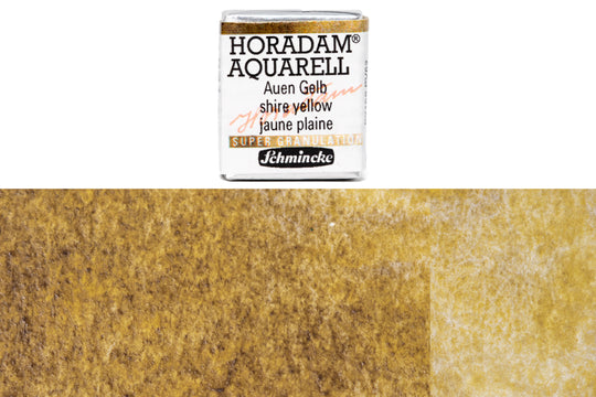 Schmincke - Supergranulation Watercolor Half Pan, #931 Shire Yellow - St. Louis Art Supply