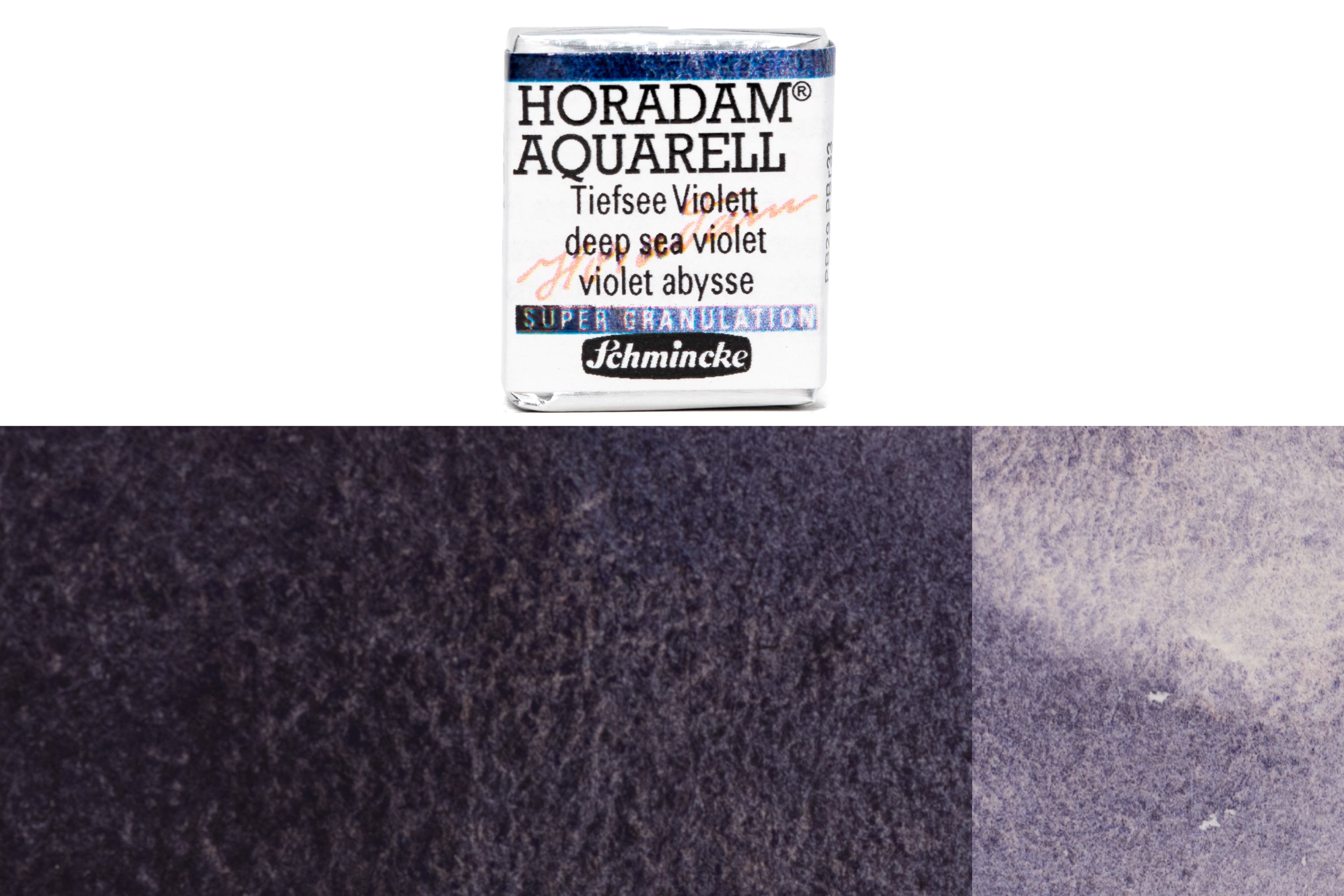 Schmincke - Supergranulation Watercolor Half Pan, #951 Deep Sea Violet - St. Louis Art Supply