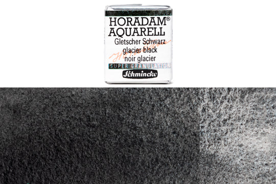 Schmincke - Supergranulation Watercolor Half Pan, #965 Glacier Black - St. Louis Art Supply