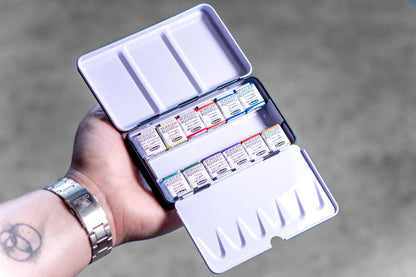 Schmincke - Horadam Watercolor Half Pan, #515 Olive Green - St. Louis Art Supply