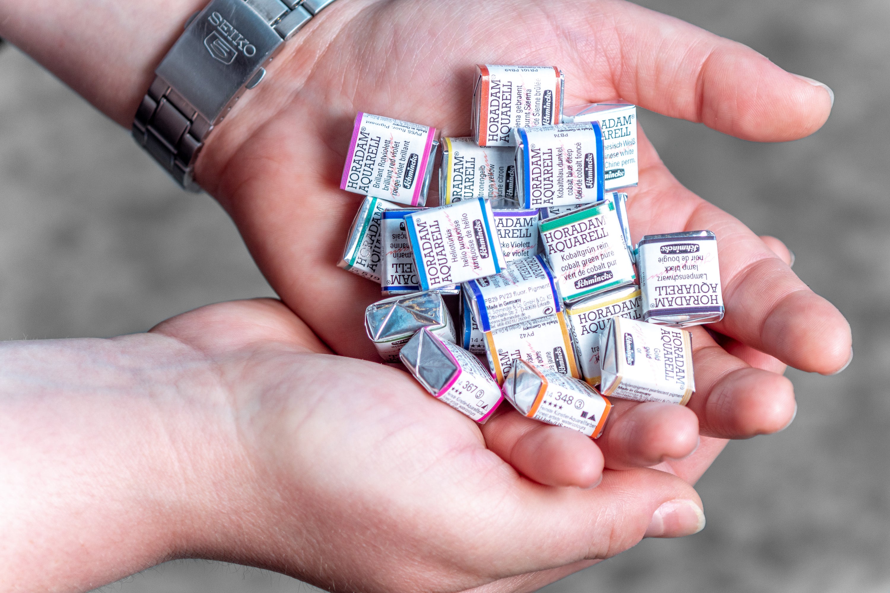 Schmincke - Horadam Watercolor Half Pan, #515 Olive Green - St. Louis Art Supply