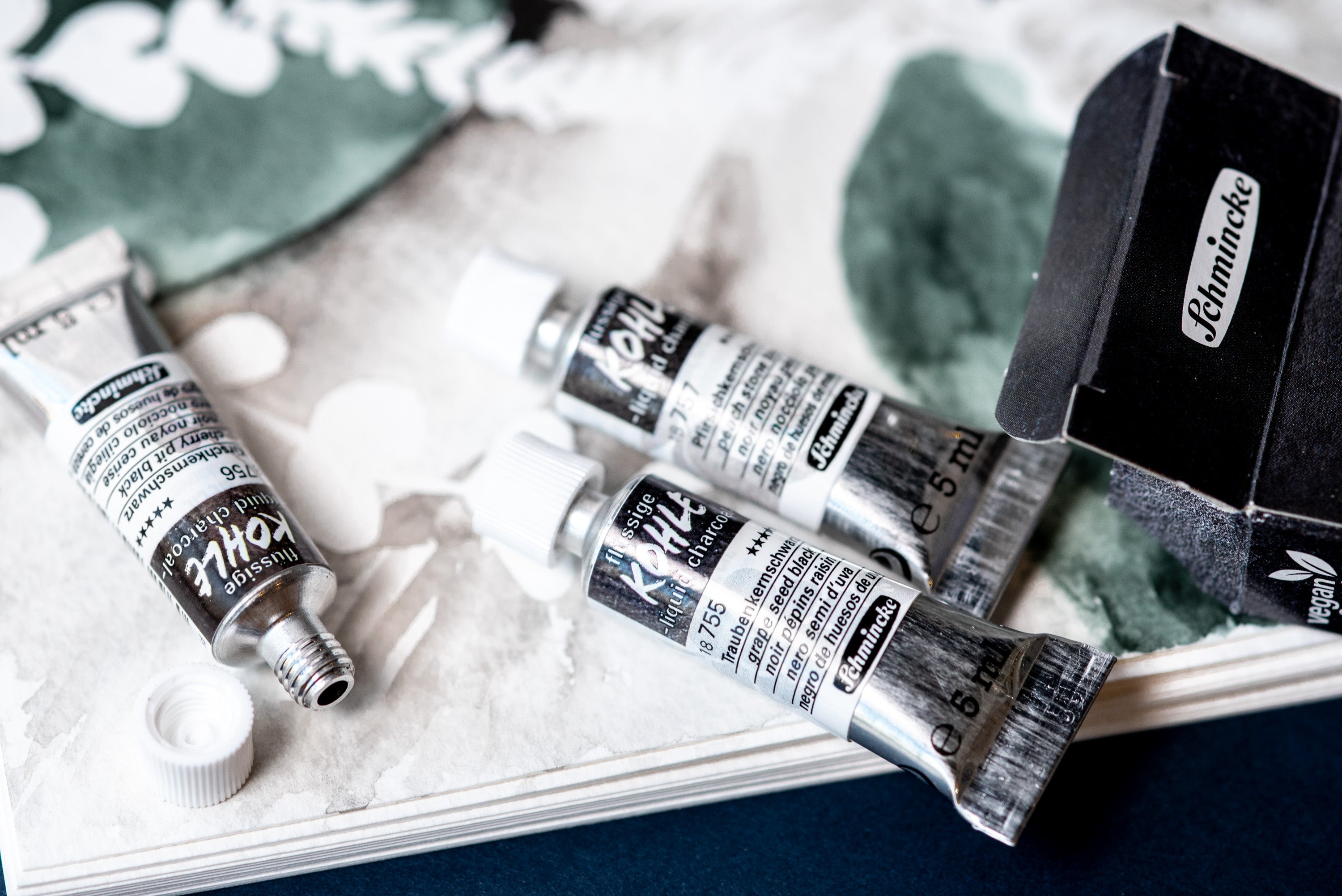 Schmincke - Liquid Charcoal, Mini Set of 3 - St. Louis Art Supply