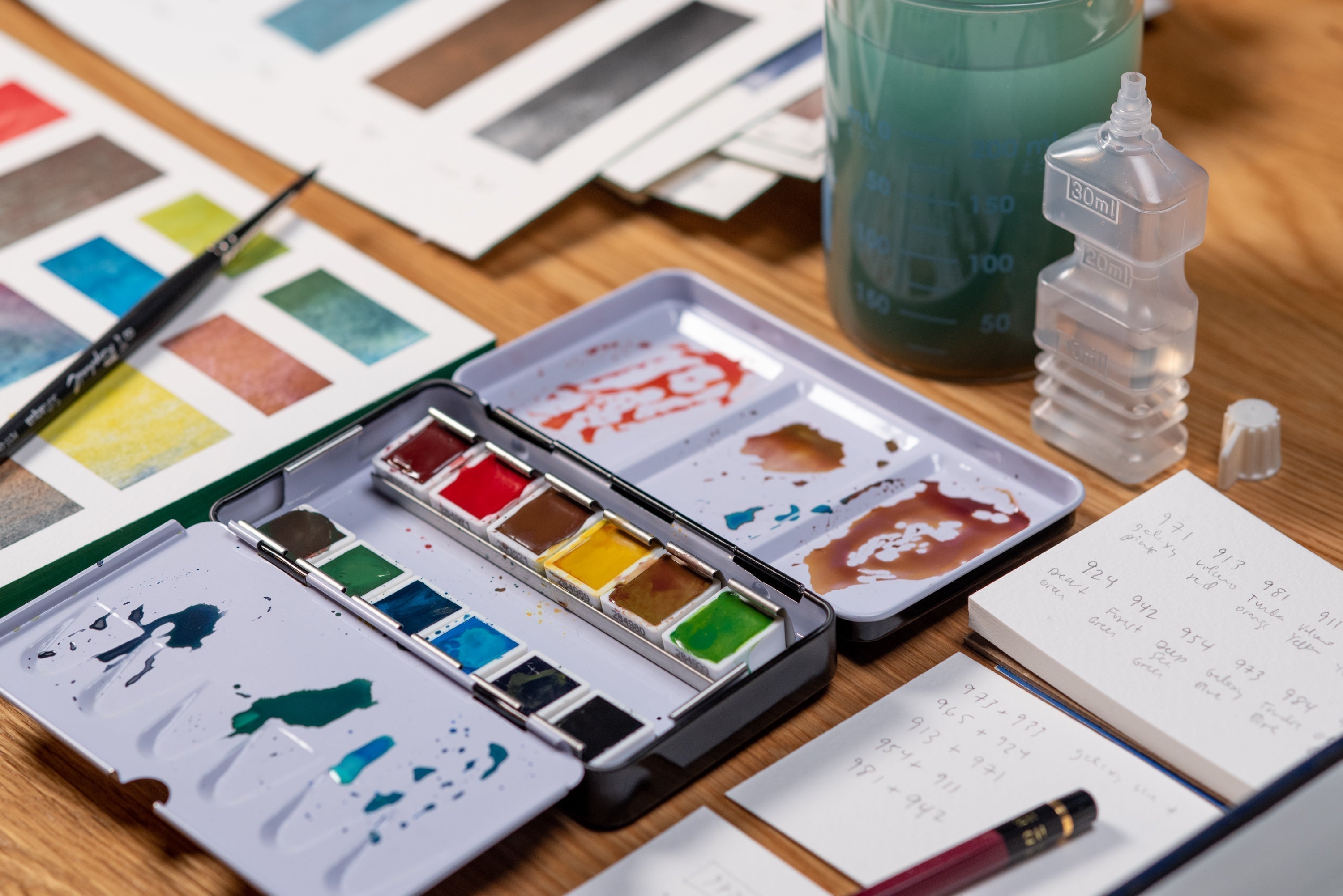 Schmincke - Supergranulation Watercolor Half Pan, #984 Tundra Blue - St. Louis Art Supply