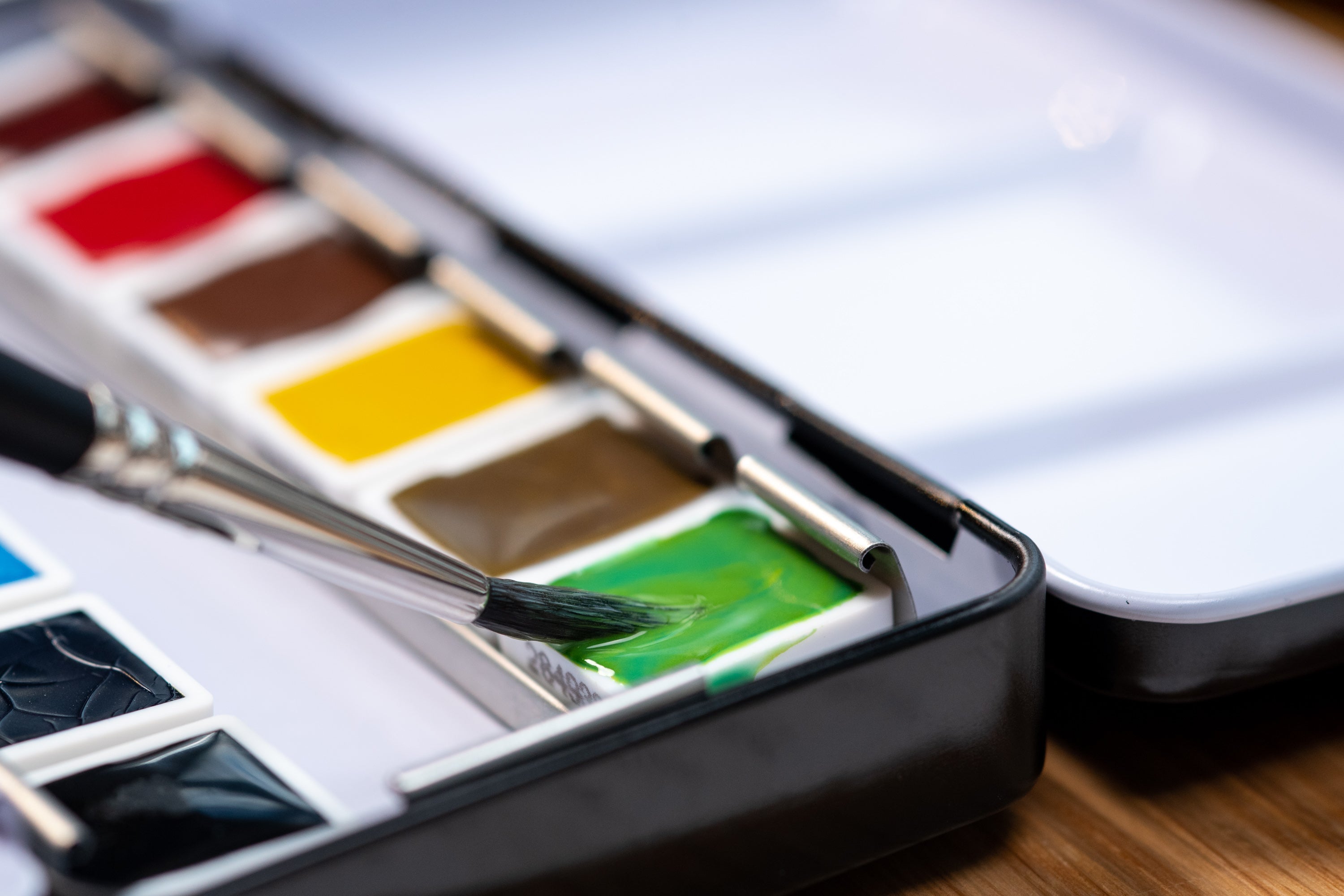 Schmincke - Supergranulation Watercolor Half Pan, #984 Tundra Blue - St. Louis Art Supply