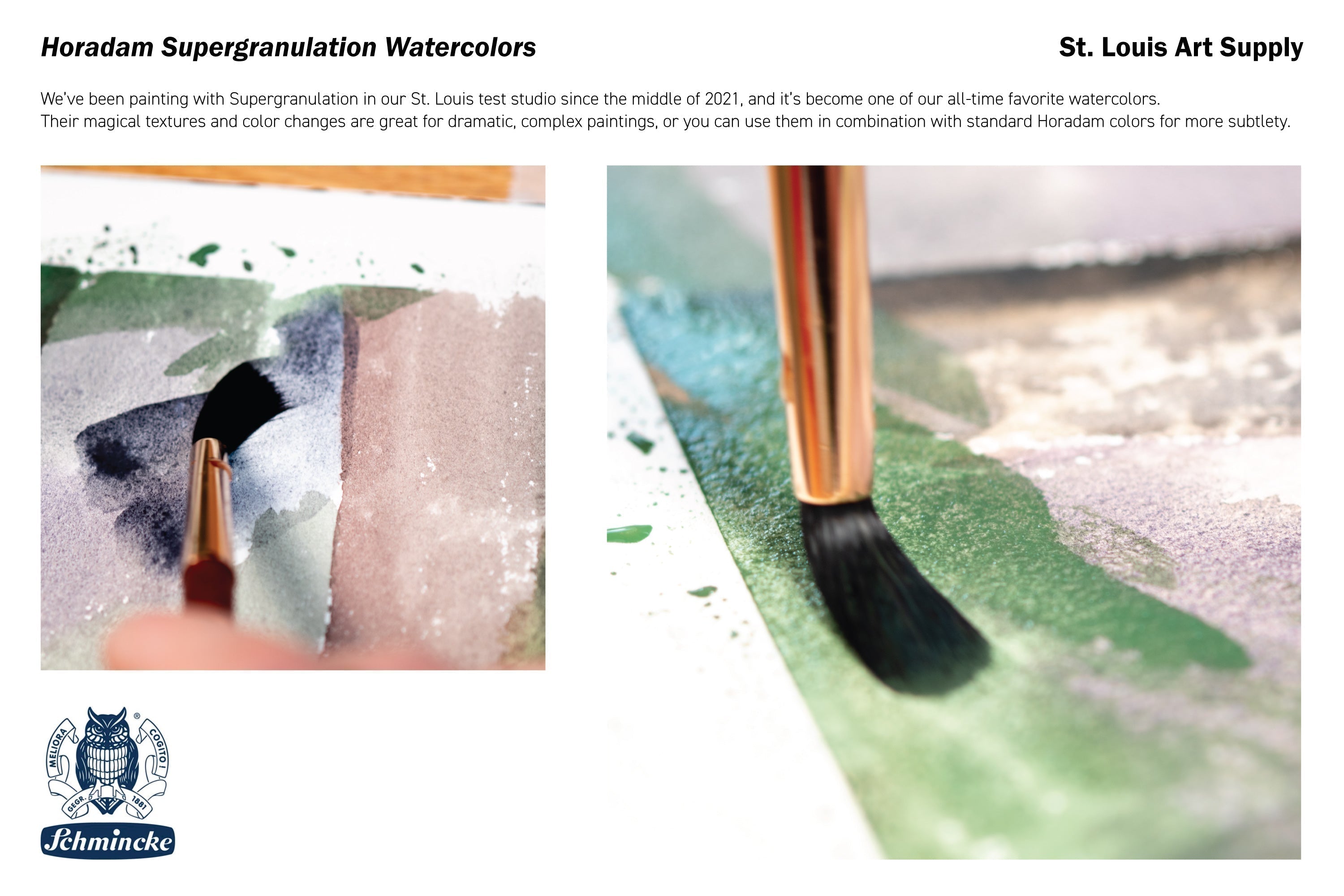 Schmincke - Supergranulation Watercolor Half Pan, #984 Tundra Blue - St. Louis Art Supply