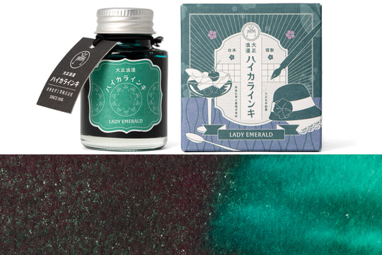 Teranishi - Taisho Roman Fountain Pen Ink, Lady Emerald - St. Louis Art Supply