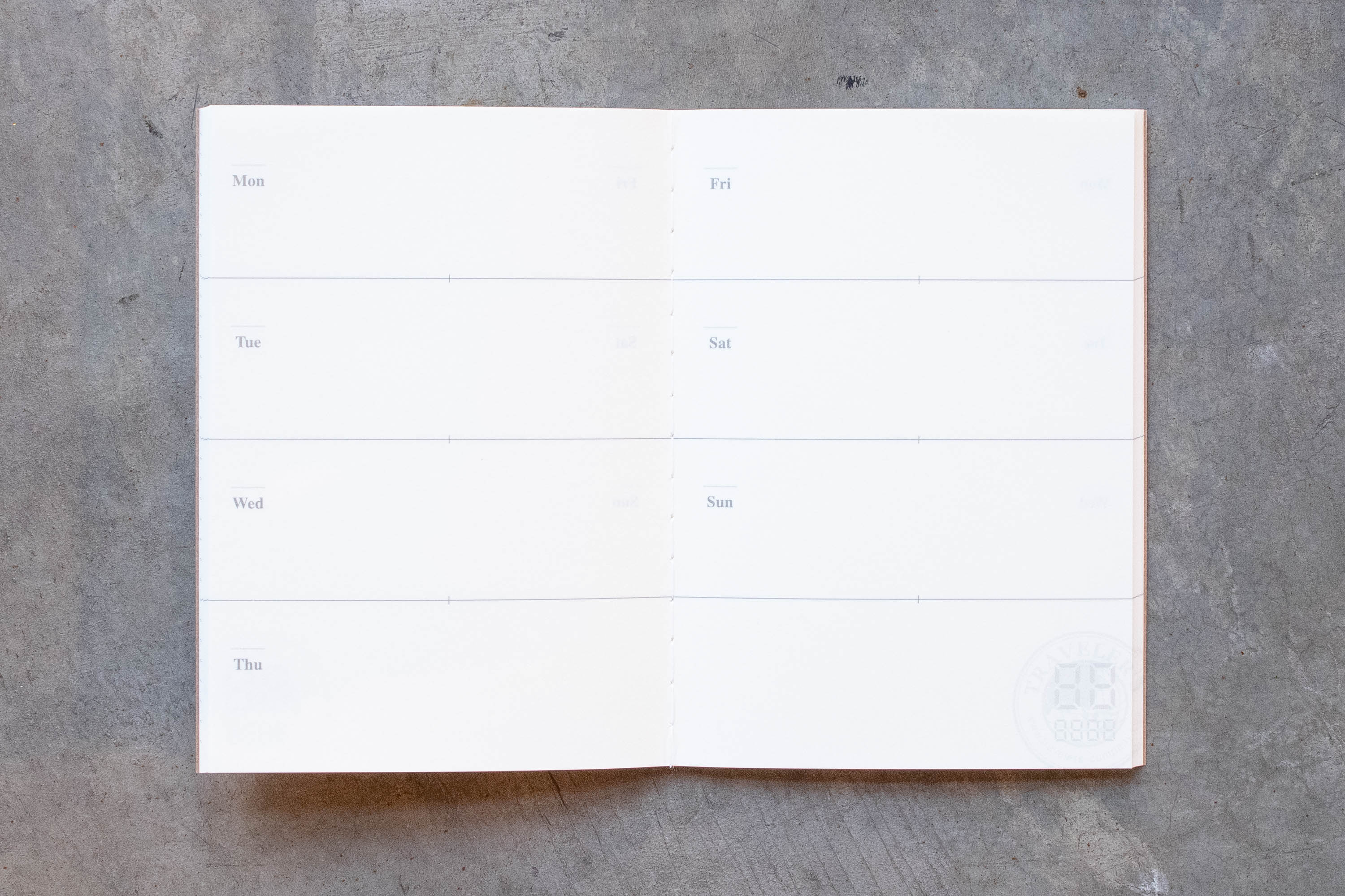 Traveler's Notebook Refill #007: Free Diary Weekly, Passport Size - St. Louis Art Supply