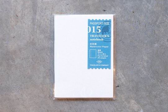 Traveler's Company - Traveler's Notebook Refill #015: Watercolor Paper, Passport Size - St. Louis Art Supply