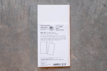 Traveler's Notebook Refill #012: Sketch Paper, Regular Size - St. Louis Art Supply