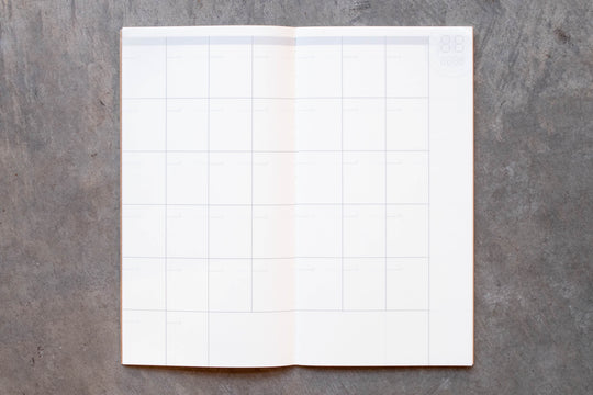 Traveler's Notebook Refill #017: Free Diary Monthly, Regular Size - St. Louis Art Supply