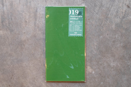 Traveler's Notebook Refill #019: Free Diary Weekly + Memo, Regular Size - St. Louis Art Supply