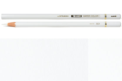Uni Watercolor Pencils, #801 White