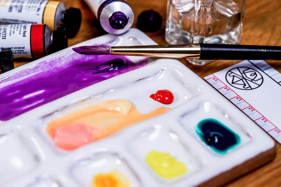 9-Well Ceramic Paint Palette
