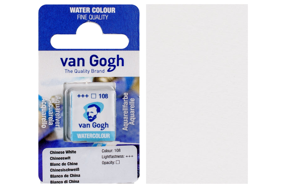 Van Gogh Watercolor Half Pan, #108 Chinese White