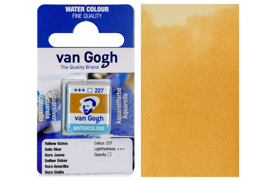 Van Gogh Watercolor Half Pan, #227 Yellow Ochre