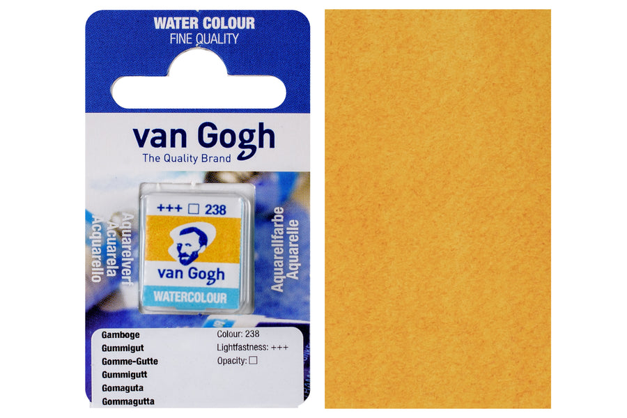 Van Gogh Watercolor Half Pan, #238 Gamboge