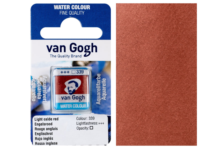 Van Gogh Watercolor Half Pan, #339 Light Oxide Red