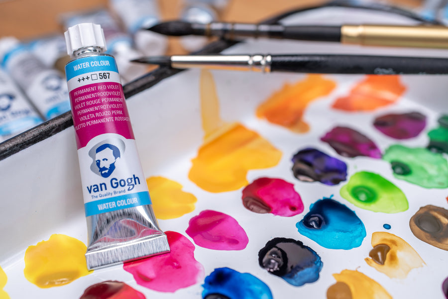 Van Gogh Watercolor, Vibrant Colors Set of 12