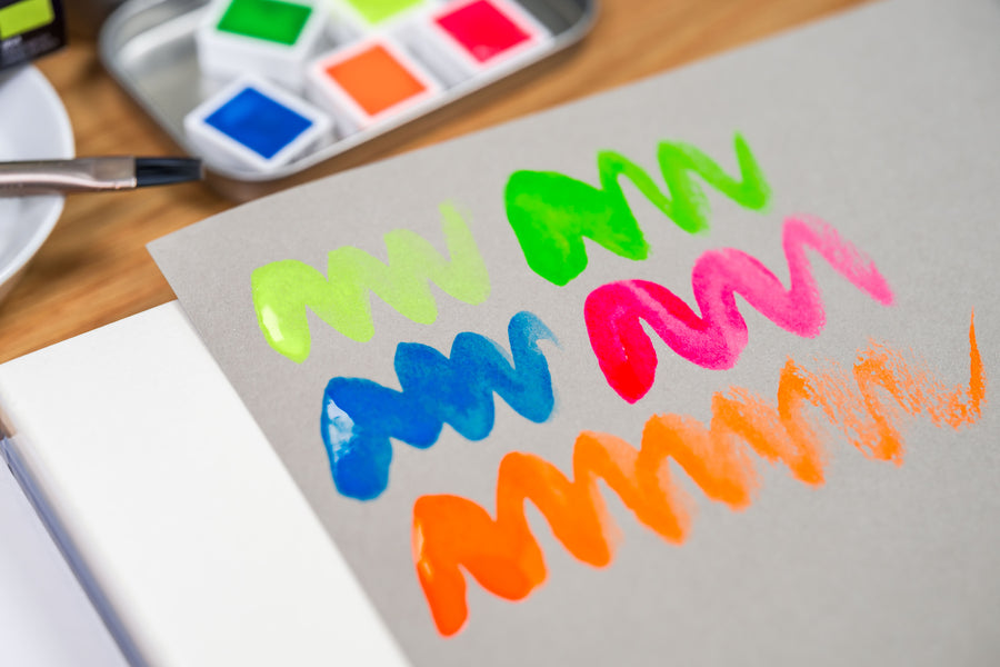 Akademie Aquarell, Neon Colors Half-Pan Set (2025)