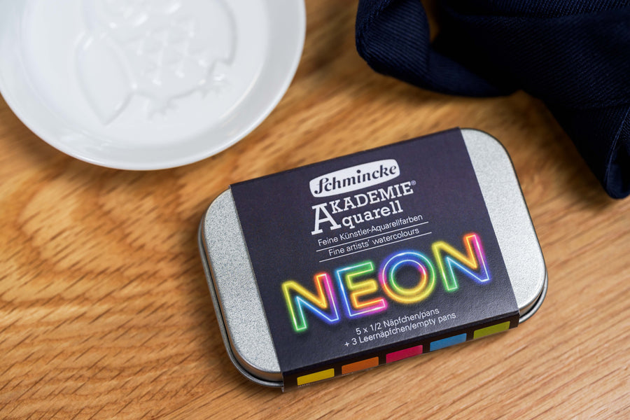 Akademie Aquarell, Neon Colors Half-Pan Set (2025)