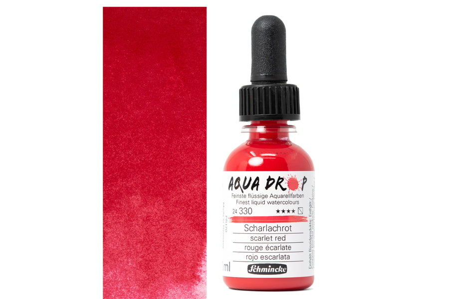 Aqua Drop Liquid Watercolors, #330 Scarlet Red