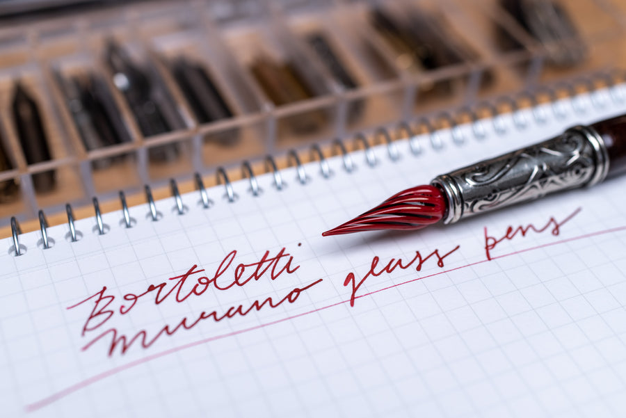 Orseolo Glass Pen Set, Red