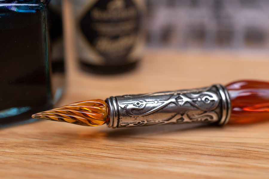 Orseolo Glass Pen Set, Amber