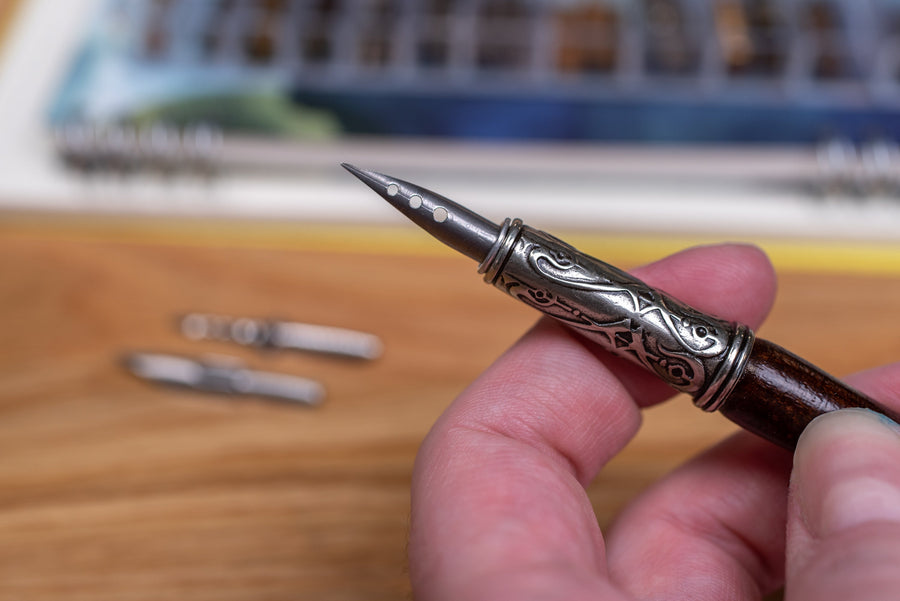 Murano Red Glass Pen Set