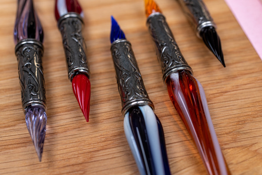 Orseolo Glass Pen Set, Red