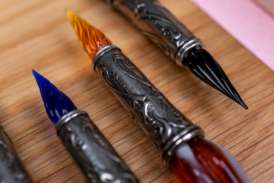 Orseolo Glass Pen Set, Amber