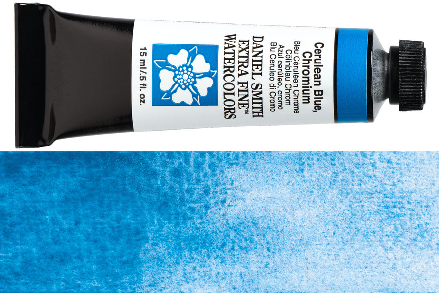 Daniel Smith Extra Fine Watercolor, 15 mL, Cerulean Blue, Chromium