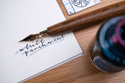 Cigar Pen Holder, Aged Oak, with Leonardt #30 Nib