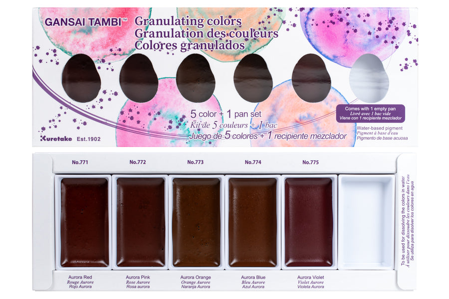 Gansai Tambi Granulating Colors, Set of 5
