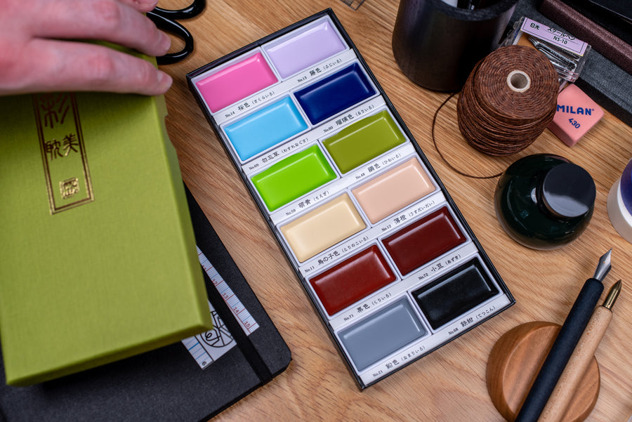 Gansai Tambi Watercolors, Soft Colors Set of 12