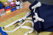 Convertible Twill Tote, 12" x 17", Navy