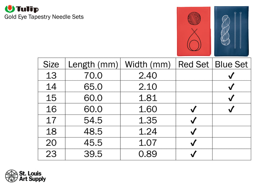 Gold Eye Tapestry Needles