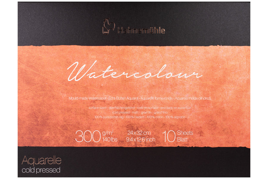 Hahnemühle Collection Watercolor Block, Cold Press, 9.4" x 12.6"