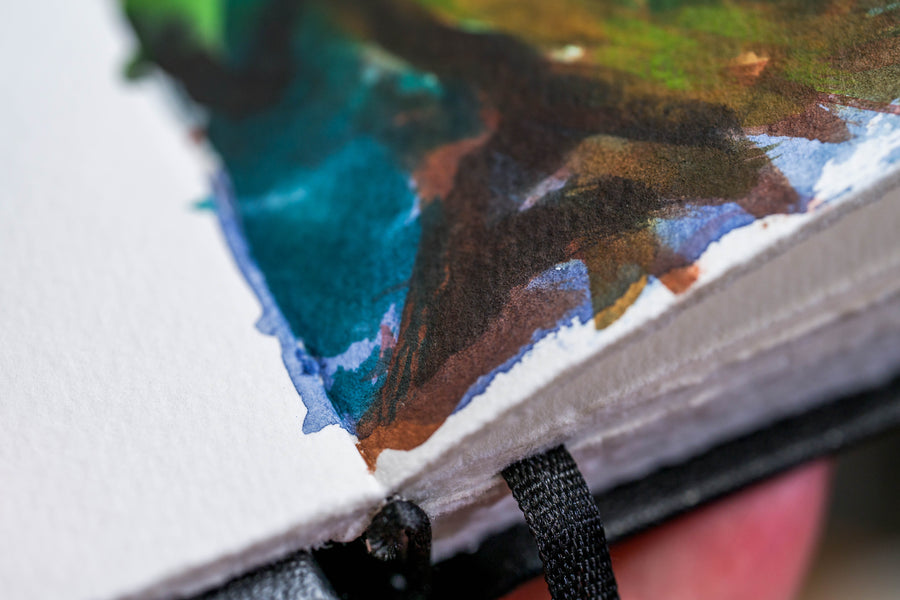 100% Cotton Watercolor Book, Deckled Edges