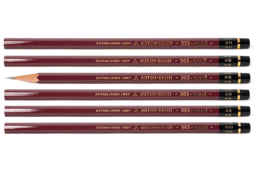 Hi-Uni Pencil, Drawing Set of 6