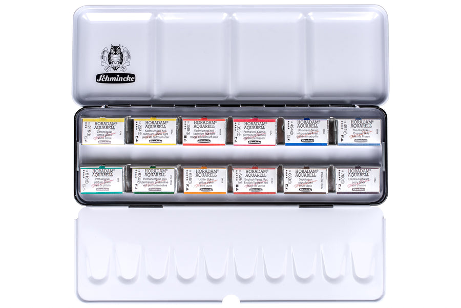 Horadam Watercolors, Set of 12 Full Pans