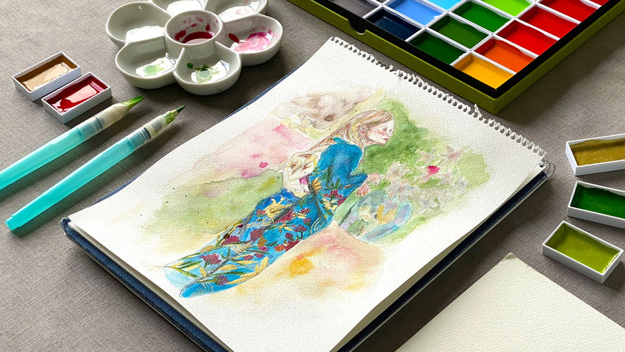 Kuretake - Gansai Tambi Watercolors, #30 Cadmium Red - St. Louis Art Supply