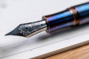 Supra Fountain Pen, Fireblue Steel