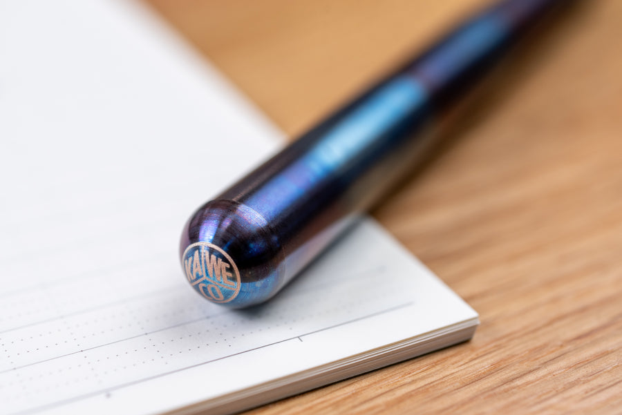 Supra Fountain Pen, Fireblue Steel